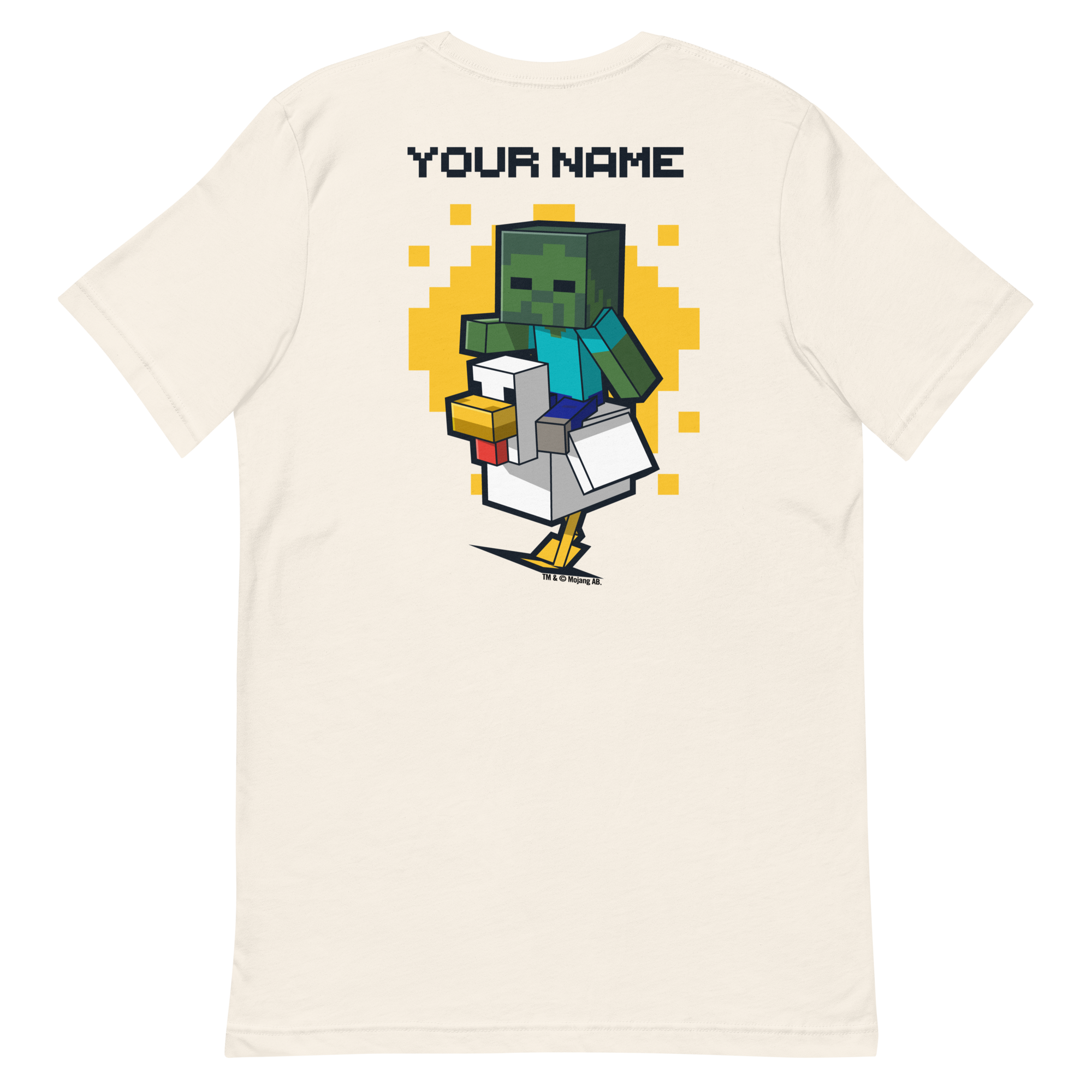 Minecraft Chicken Jockey Personalized Adult T-Shirt - Image 3