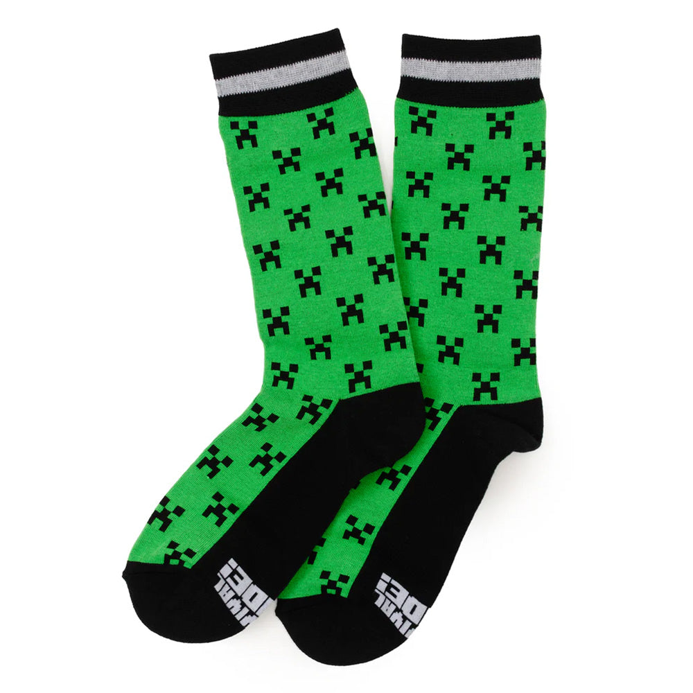 Minecraft Creeper Green Father/Son Sock Set - Image 4